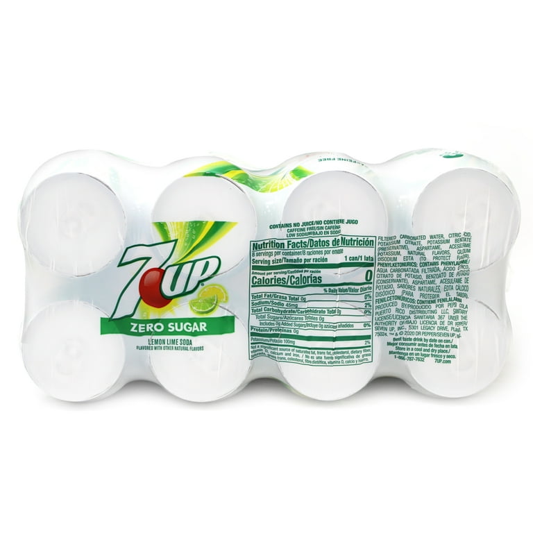 7UP, Soda Pop Diet, 8 Pk, 12 fl oz, Soft Drink, Allergens Free