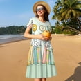 thumbnail image 4 of Vsdgher Livres pour Femmes Été 2025 Robes Midi Décontractées Légères Manches Courtes Col Rond Robe de Plage, 4 of 6