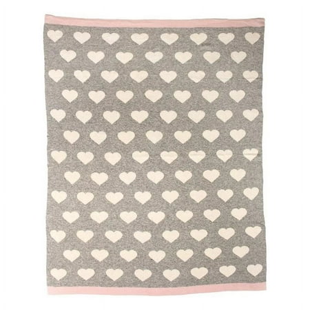 UPC: 0025773017710 | Parkland Collection Heartcloud Transitional Light Grey Knitted 32 X 40 Baby Blanket