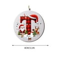 thumbnail image 3 of PLPPYFS Christmas Ornament Personalized Letter Name, 2025 Family Monogrammed Ornaments for Xmas Tree Decorations, 2D Plastic Xmas Hanging Pendant Personalized 2025 for Family Friends, 3 of 4