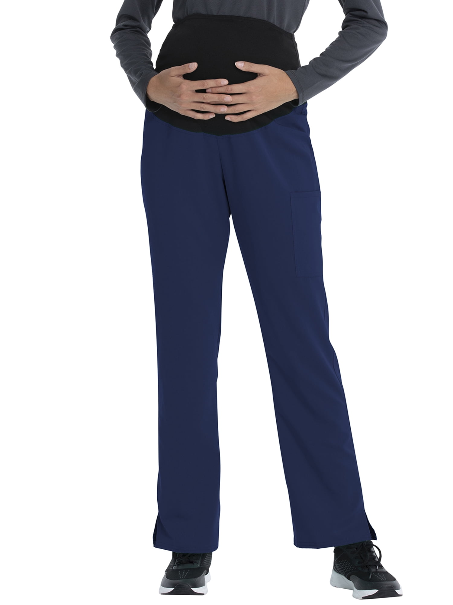 Scrubstar Women's Maternity Flexible Stretch Knit Panel Pull-On Cargo Scrub Pant WD000