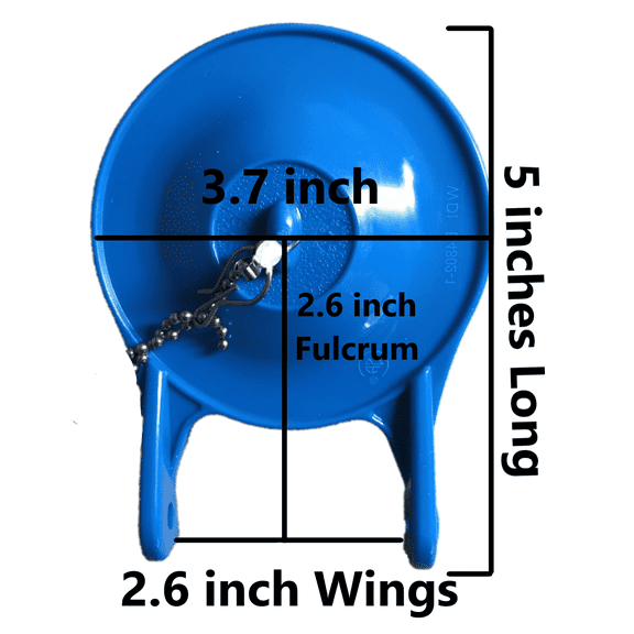Premium 3.5 inch Blue Silicone Flapper, American Standard Replacement by NuFlush