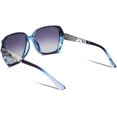 thumbnail image 3 of Polarized Women Square Sunglasses Sparkling Composite Shiny Frame, 3 of 6