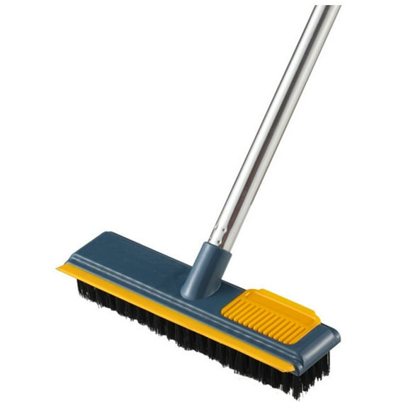 HONMEET Floor Scrub Brush with Removable Handle 2 in 1 Scraper and Stiff Brush for Bathroom Cleaning