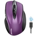 thumbnail image 3 of TECKNET Wireless Mouse (BT5.0/3.0 & 2.4G) Rechargeable 4800 DPI Silent USB A & Bluetooth Mouse 6 Buttons, Wide Compatibility - Purple, 3 of 8