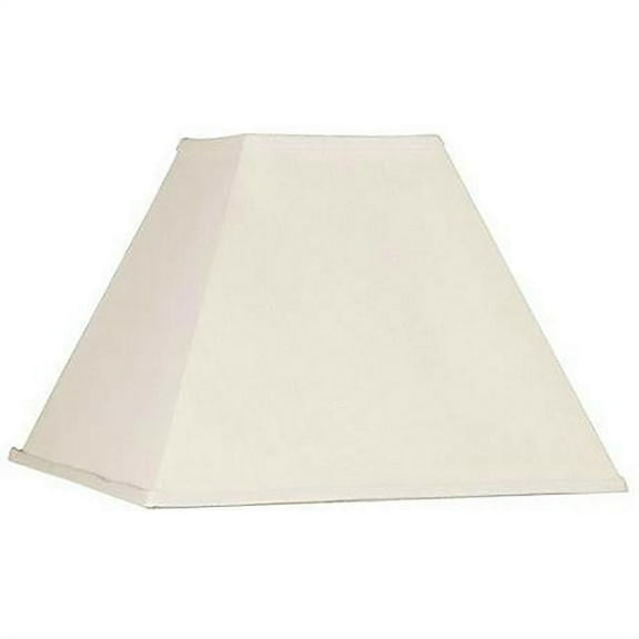 Eggshell Silk Square Mission Style 8 Inch Nickel Clip On Lampshade