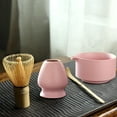 thumbnail image 4 of Matcha Whisk Set Kit 4-Piece Pink Ceramic Matcha Tea Bowl and Whisk with Bamboo Shaker Tea Ceremony Making Accessories, 4 of 8