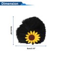 thumbnail image 4 of Accesorios para Cascos de Motocicleta Decoración Girasol de Peluche para Cascos de Motocicleta Bicicleta Esquí Etiqueta de Peluche Negra 1 Set, 4 of 6