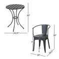 thumbnail image 4 of ACE-PATIO, 3 PCS, COLMAR Bistro Set, KD METAL SET, 2 Chairs & 1 Table, for Patio,Backyard,Porch,Garden,Poolside(Black), 4 of 9