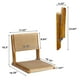 thumbnail image 3 of Silla de Piso Plegable Estilo Japonés HollyHOME Marrón Oscuro, 3 of 9