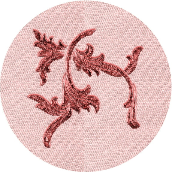 Ahgly Company Indoor Round Patterned Pink Bubble Gum Pink Area Rugs, 3' Round