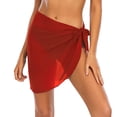 thumbnail image 2 of Qzwdhjm Swimsuit Coverups for Women Sarong Beach Bikini Wrap Semi-Sheer Short Skirt Chiffon Scarf for Summer Swimwear, 2 of 6
