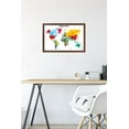 thumbnail image 6 of Map - World 2022 Wall Poster, 14.725" x 22.375" Framed, 6 of 6