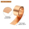 thumbnail image 2 of Uxcell 0.2x20x1000mm Copper Thin Foil Sheet Roll, 99.9% Pure Copper Tape Strip Flashing Metal Sheet Foil Plate, 2 of 6