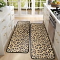 thumbnail image 4 of Kitchen Rugs Sets Of 2,Brown and Black Leopard Print Anti Fatigue Kitchen Mat Rugs Non Slip Washable,Decorative Kitchen Floor Mats for Kitchen,Sink,Laundry,17"x47"+17"x47", 4 of 5