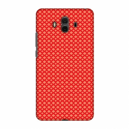 Huawei Mate 10 Case, Premium Handcrafted Printed Designer Hard Snap on Shell Case Back Cover with Screen Cleaning Kit for Huawei Mate 10 - Carbon Fibre Redux Candy Red 7