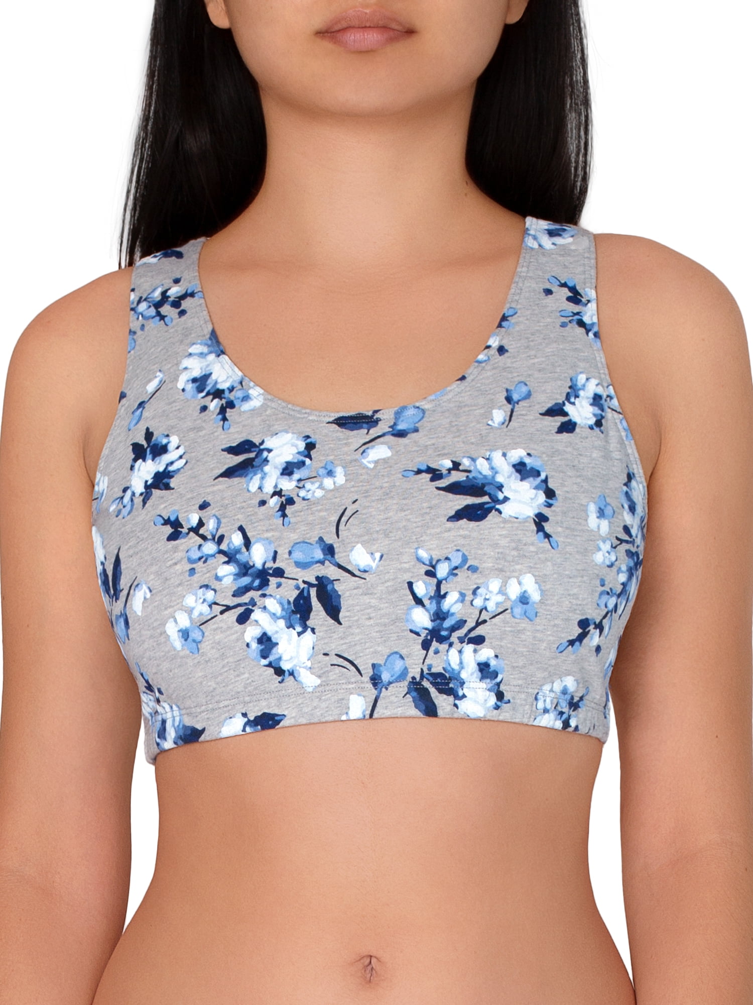 Fruit of the Loom Women's Tank Style Cotton Sports Bra, 3-Pack, Style-9012