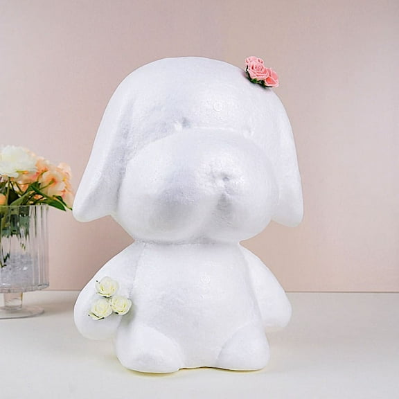 BalsaCircle 12" White Styrofoam Puppy 3D Animal Model DIY Craft Decoration Party Baby Shower Centerpieces