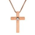 thumbnail image 2 of Cross Pendant Necklace Simple Design Exquisite Ornament Stylish Cross Charms for Rose gold, 2 of 9