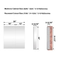 thumbnail image 2 of ANGELES HOME 28" x 32" Bathroom Mirror Medicine Cabinet, Copper-Free Safety Glass, 2 Doors, Surface or Recessed Mount, 6 Adjustable Shelves, 2 of 14