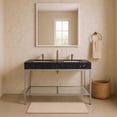 thumbnail image 2 of Meridian Furniture Marmo Black Engineered Stone Bathroom Vanity, 2 of 9