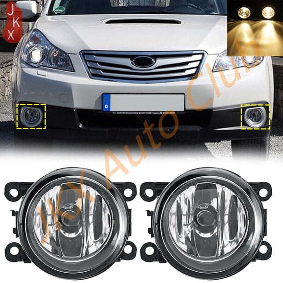 Pair Halogen Front Bumper Fog Lights Lamps For Subaru Outback m 2010 2011 2012