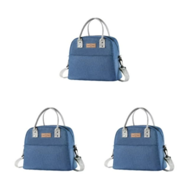 Ruiboury Multi-Purpose Thermal Companion For Picnics Large Capacity Picnic Bags With Strap+Blue 3Set