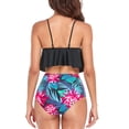 thumbnail image 4 of Bikini Estampado,Traje De Baño De Talle Alto Estampado Con Cuello En V Para Mujer Bikini Con Cuello En V Estética Elegante, 4 of 6