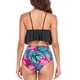 thumbnail image 4 of Bikini para mujer, traje de baño de cintura alta con cuello en V y estampado de escote en V para mujer, diseño de primera clase, 4 of 6