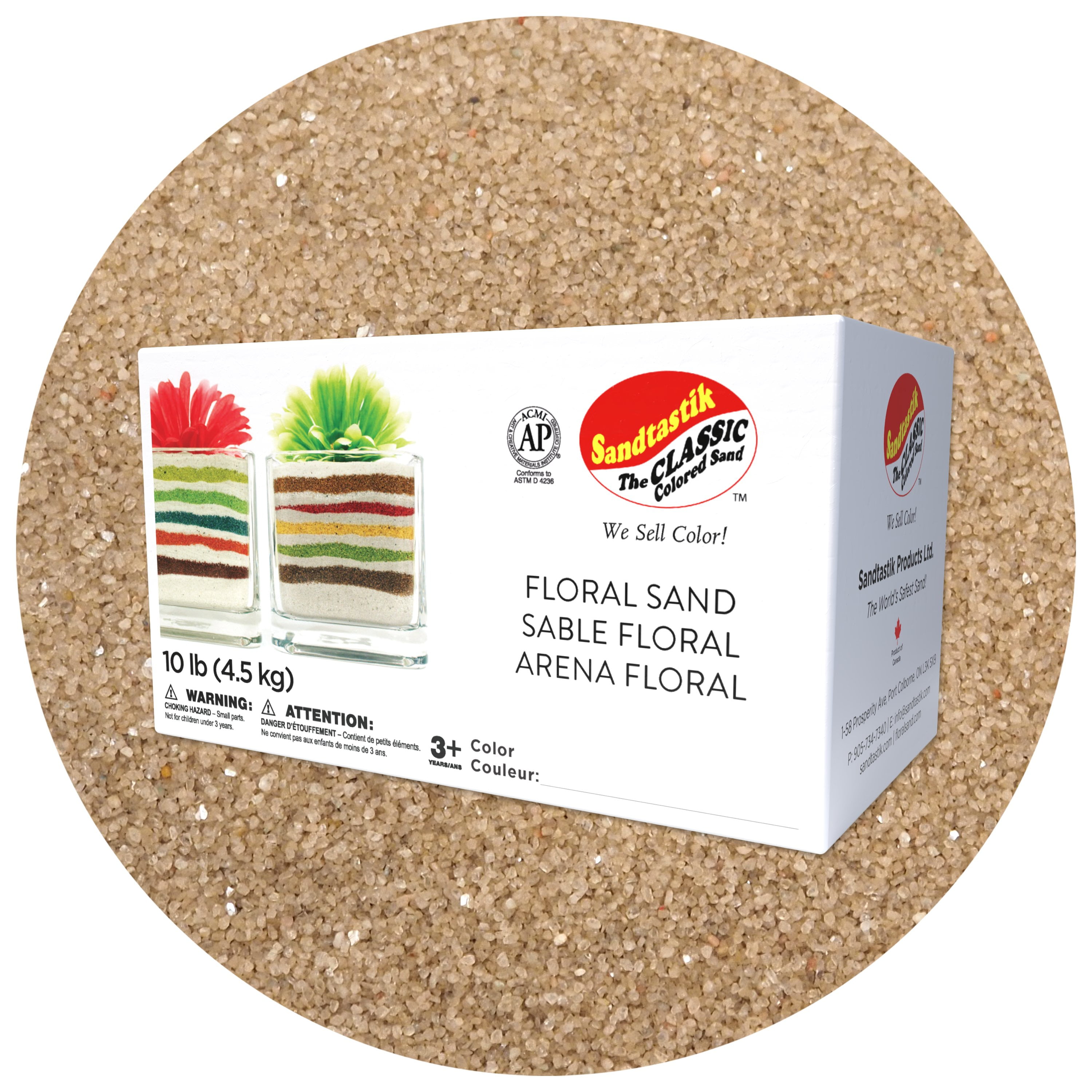 Sandtastik Coarse Colored Sand, Latte - 10 lb