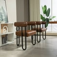 thumbnail image 5 of 2 Pieces Accent Chair, Upholstered Living Room Accent Chair, Arm Chair with Solid Wood Frame for Bedroom, Reading Room, Living Room, Dark Brown, 5 of 8