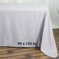 thumbnail image 4 of BalsaCircle Christmas Holidays 90" x 132" Silver Rectangle Polyester Tablecloth Linen, 4 of 8