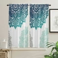 thumbnail image 3 of Mandala Pattern Gradient Small Curtain Rod Pocket Short Curtains Half Drapes Partition Cabinet Door Window Curtains Home Decor, 3 of 6