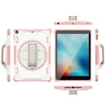 thumbnail image 2 of Dteck Rugged Case for iPad 2017 2018 9.7 Inch 5th 6th Gen A1822 A1823 A1893 A1954, Heavy Duty Shockproof Shell Drop Protection Cover with Rotating Hand Strap Kickstand for iPad 6th/5th Gen,Pink, 2 of 6