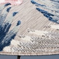thumbnail image 4 of SAFAVIEH Cabana Kade Botanical Indoor/Outdoor Area Rug, Grey/Navy, 6'5" x 6'5" Round, 4 of 11