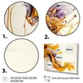 thumbnail image 3 of Designart White And Gold Fusion V Canvas Wall Art, 3 of 5