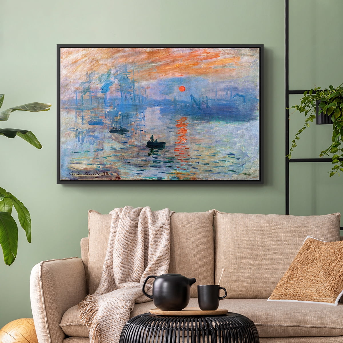 Vintage Landscape-CVIII By Wexford Home Framed in Black Wood Gallery Wrapped Canvas 27 in. x 41 in.