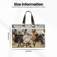 thumbnail image 3 of Kdxio Cute Bulldogs Apply File Tote Document Bag Business Briefcase Bag Document Organizer Tote Briefcase for Letter A4 Files Business Teacher Office Bag, 3 of 8