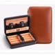 thumbnail image 3 of Caja de cigarros portátil, cortador de cigarros de madera de cedro, estuche para encendedor, herramienta para cigarros de viaje creativa, Estuche de cuero, caja coleccionable negra, 3 of 4
