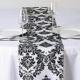 thumbnail image 6 of Efavormart 5PCS of Black Damask Flocking Premium Table Top Runner For Weddings Party Banquet Decor Fit Rectangle and Round Table, 6 of 6