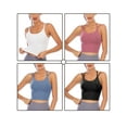 thumbnail image 4 of SAYFUT 4 Pack Womens Sports Bra Cross Back Bra Workout Bra Top Bralette Sexy Strappy Active Fitness Yoga Bras with Removable Padded Crop Tops, 4 of 8