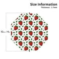 thumbnail image 3 of Fuzoiu Strawberry Print Leather Coasters Set,Drink Coasters Set of 6,for Tabletop Protection, Durable PVC Coasters,Home Décor and Housewarming Gift,Octagon, 3 of 7