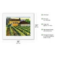 thumbnail image 2 of Maison Merlot - Tuscany Italy - Italian Farm Vineyards - From an Original Watercolor Painting by Robin Wethe Altman - Fine Art Rolled Canvas Print 11in x 14in, 2 of 4