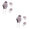 thumbnail image 4 of Gorro y guantes Qarigey conjunto de lana unisex para ropa al aire libre, 4 of 6