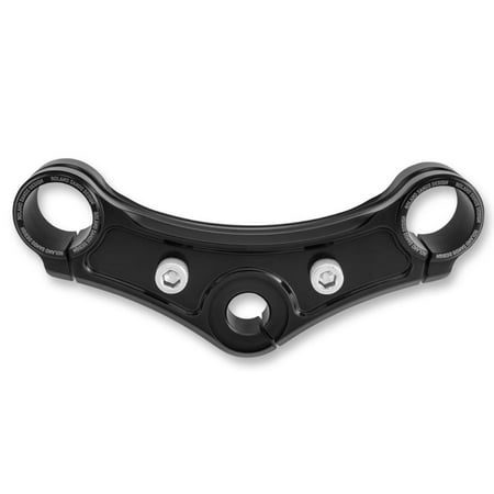 RSD 0208-2104-B Top Triple Clamp - Gloss Black with Riser (Best Triple Clamps Motocross)