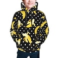 thumbnail image 2 of Bingfone Banana Pattern Youth Classic Hoodies Soft Hooded Pullover Sweatshirts for Girls and Boys, 2 of 6