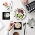 thumbnail image 1 of RYLABLUE Happy Halloween Set of 6 Coaster for Drinks, Absorbent Ceramic Stone Coasters Cup Mat with Cork Base for Home Kitchen Room Coffee Table Bar Decor, 1 of 4