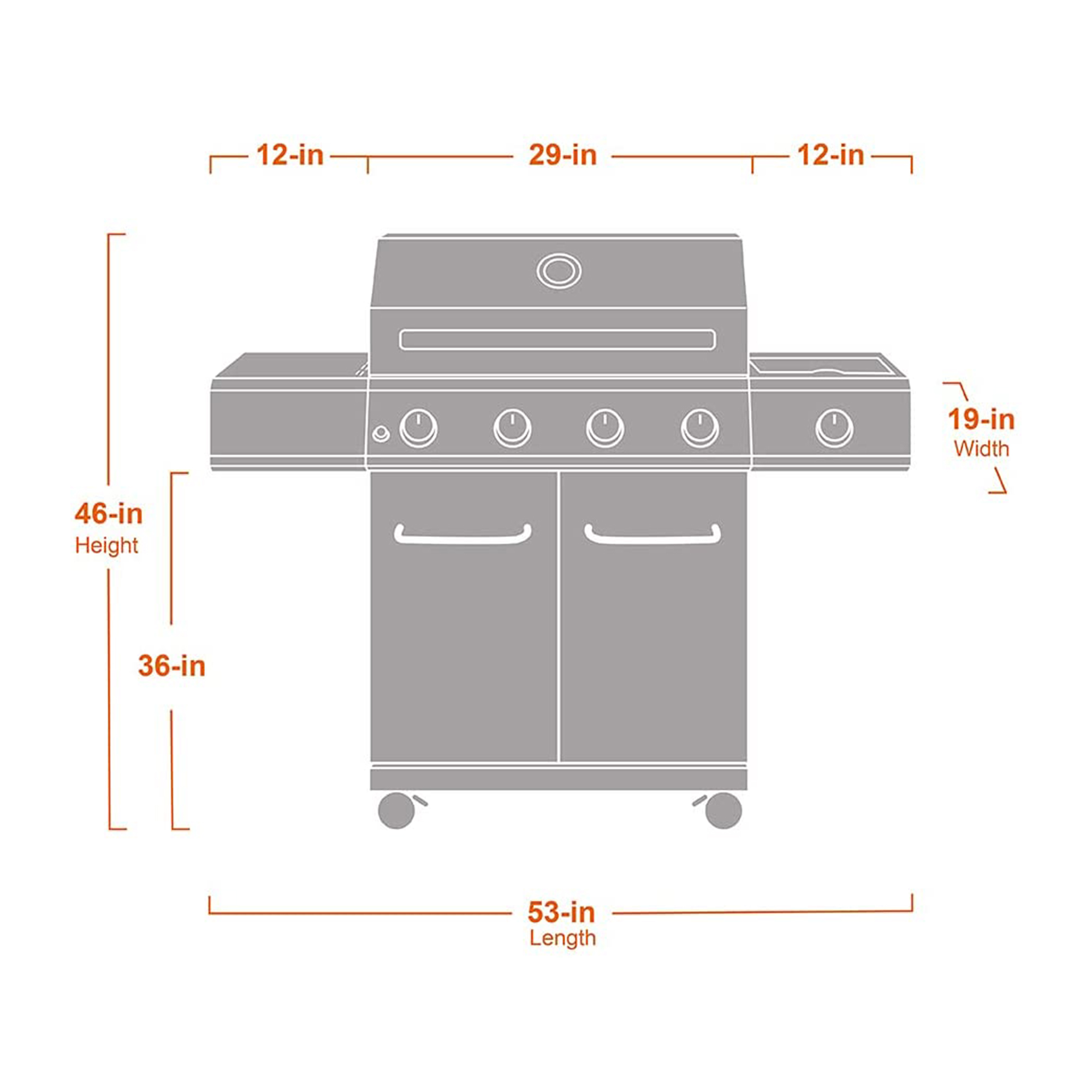 Monument Grills 4 Burner LED Control Stainless Steel Propane Gas Grill - image 5 of 6