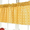 thumbnail image 3 of Grids Pattern Short Window Curtains for Home Balcony Panel Processed in Rod-Wear Method Yellow Grid, 3 of 8