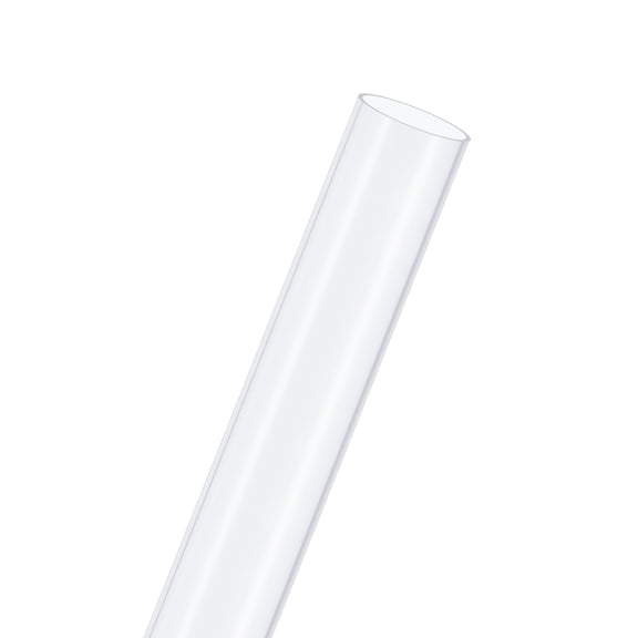 1-Pack Clear Rigid Pipe, 23mm(0.91") ID x 25mm(0.98") OD 1ft Round Plastic Tube for Water Pipe/Fish Tank/Wire Protection, High Hardness Tubing [305mm, Clear Blue]